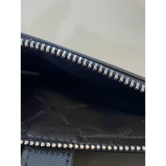 Michael Michael Kors Jet Set Travel Black Double Zip Leather Wristlet NEW $228 - Picture 11 of 13